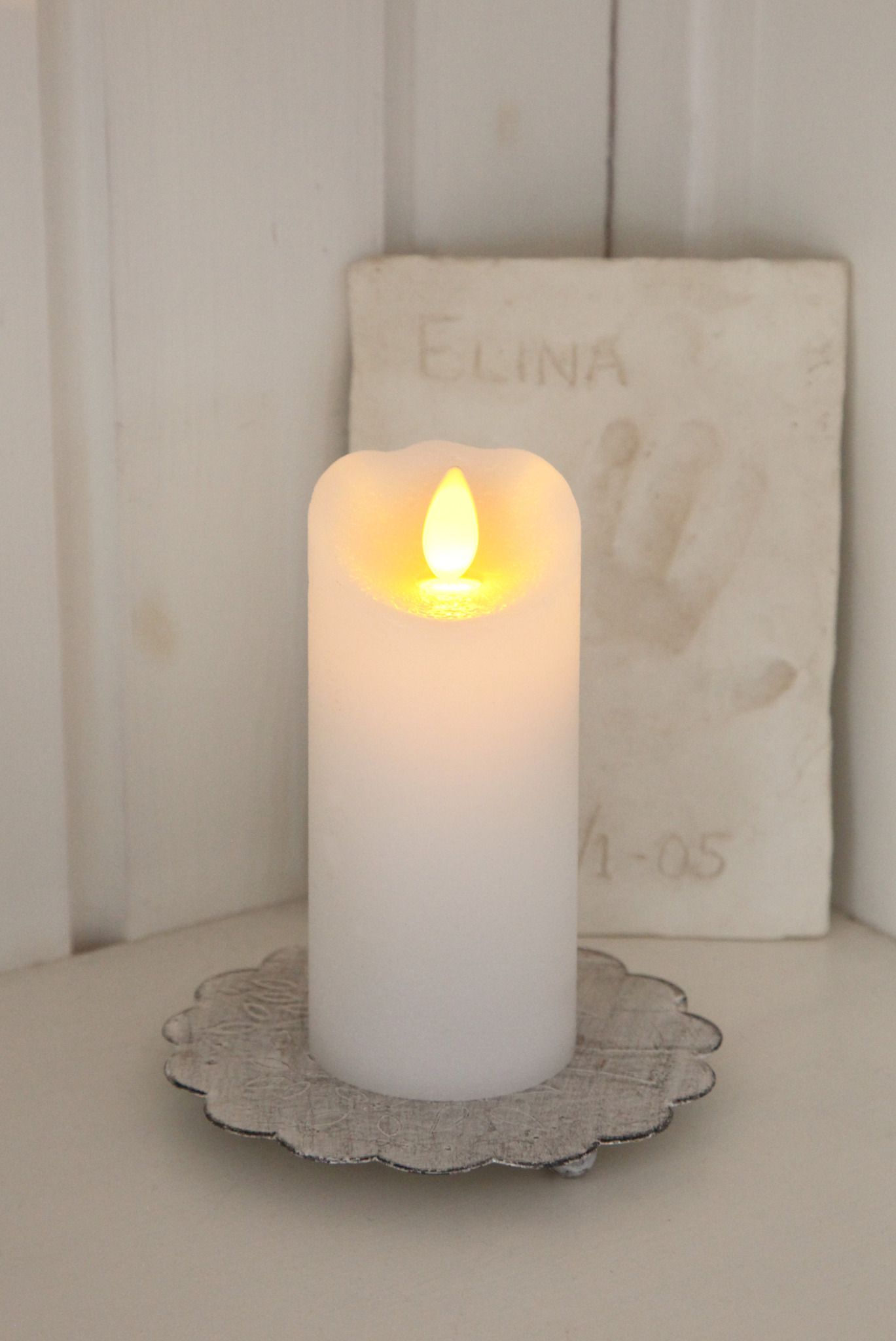 LED Pillar Kerze Glow - Indoor, Weiss, 12.5cm Höhe, Timerfunktion
