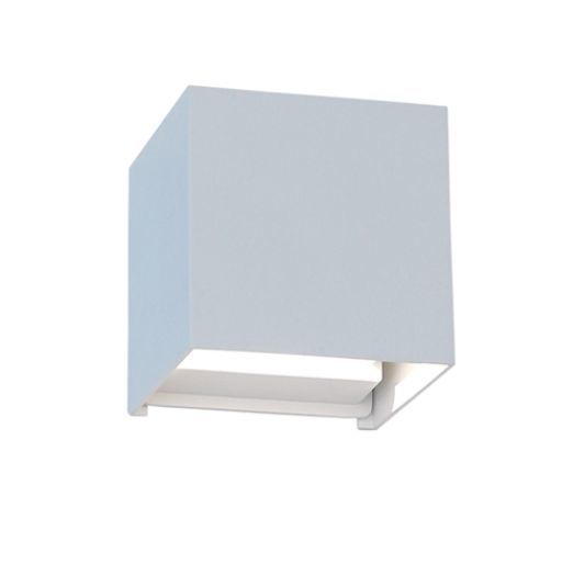 Lampada da parete a LED CUBE - 6W, 2x300lm, 3000K, IP54, CRI 80, 2x8-80° (verstel.), weiss, nicht dimmbar, L=102mm, B=100, H=100mm