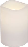 LED Pillar Kerze Paul - Outdoor, Weiss, 11.5cm Höhe, Timerfunktion