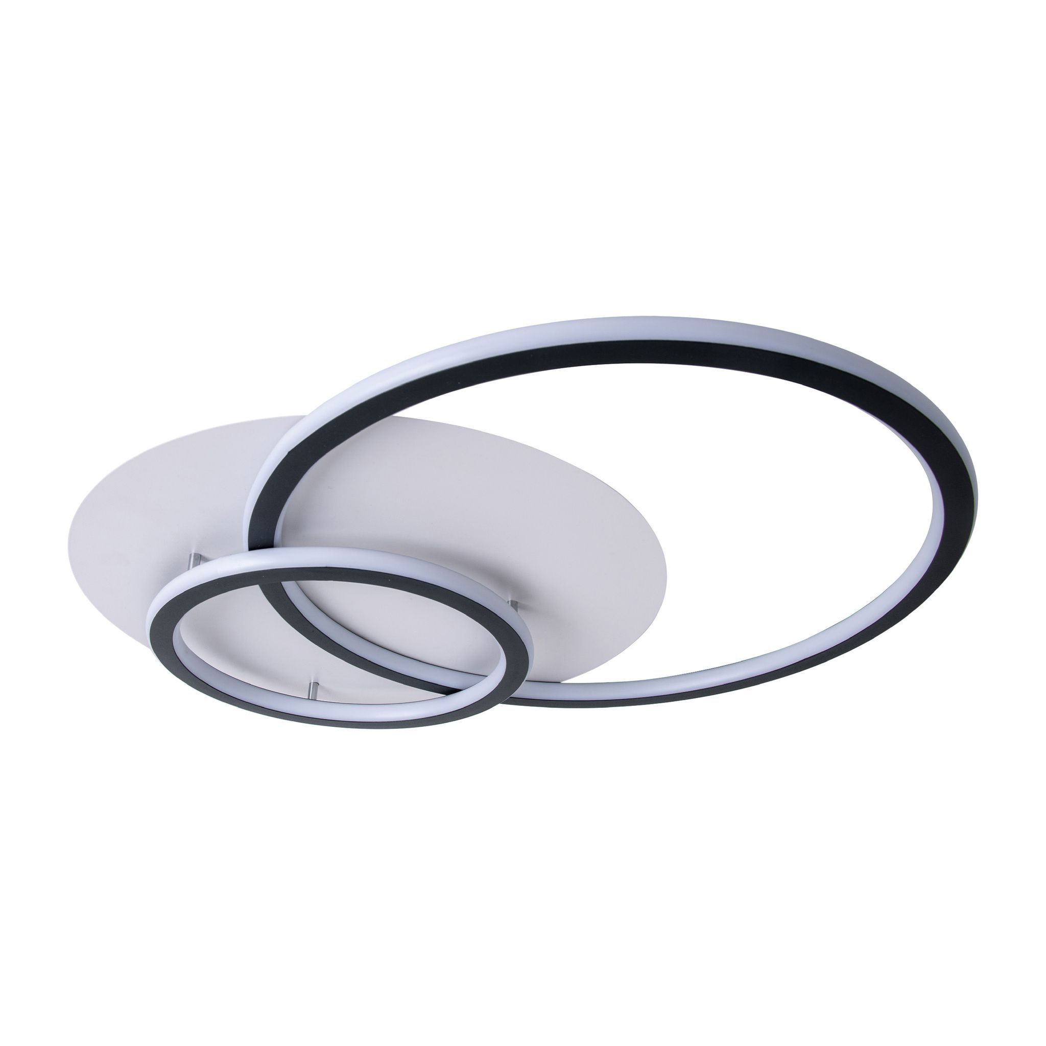 LED Deckenleuchte KIRK (Indirekt) - 47W, 6600lm, 3000K, IP20, schwarz, nicht dimmbar, D=550mm, H=70mm