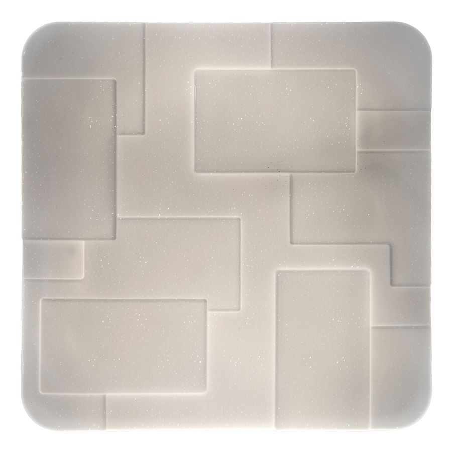 LED Deckenleuchte Luxor 54x54cm Kristalleffekt - LED fest verbaut, 2700-6500K, warm-kaltweiss