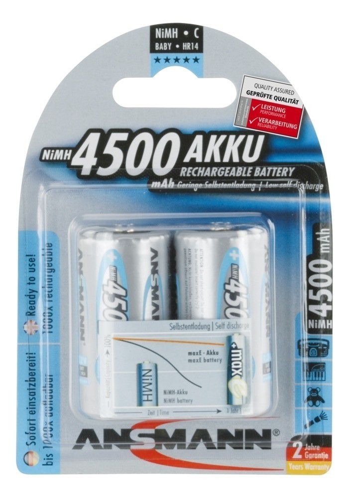 NiMH Akku Baby C 4500 mAh maxE - 2er Blister