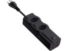 67W GaN Fast Charging Station - 2x T13, Out: USB-C1/ C2/ C3: 67W PD, C1+C2 shared: 45W + C3: 20W, USB-A: 5W, GaN, 1.5m Kabel,schwarz