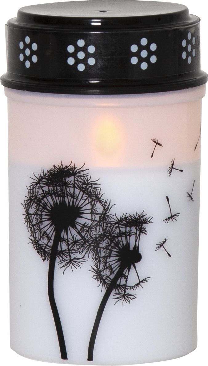 LED Grablicht Dandelion - Outdoor, Weiss, 12cm Höhe, Timerfunktion
