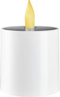 Candele solari Saul - Weiss, Lichtfarbe Gelb