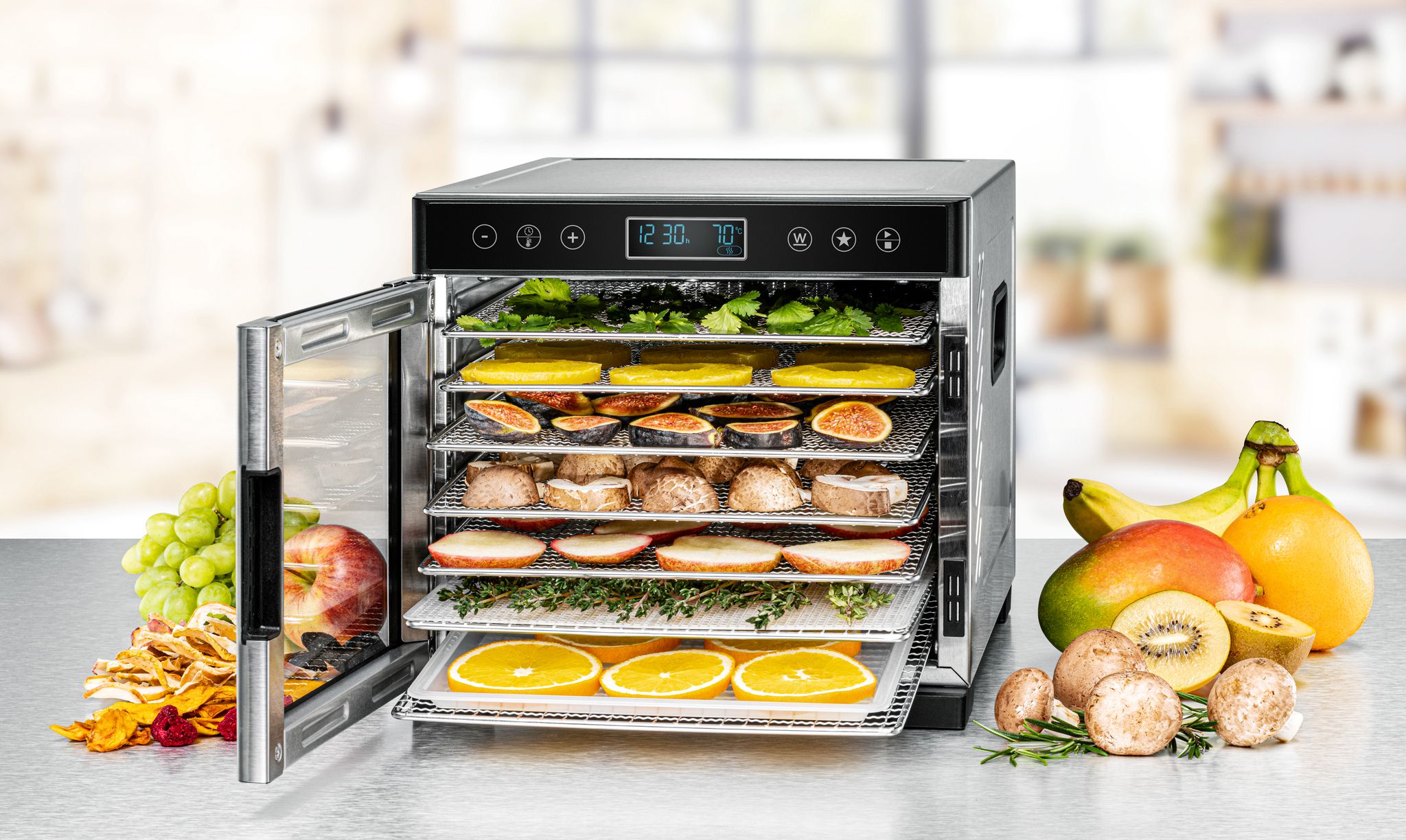 Dörrautomat DA 650 - 600W, Edelstahl, Schwarz