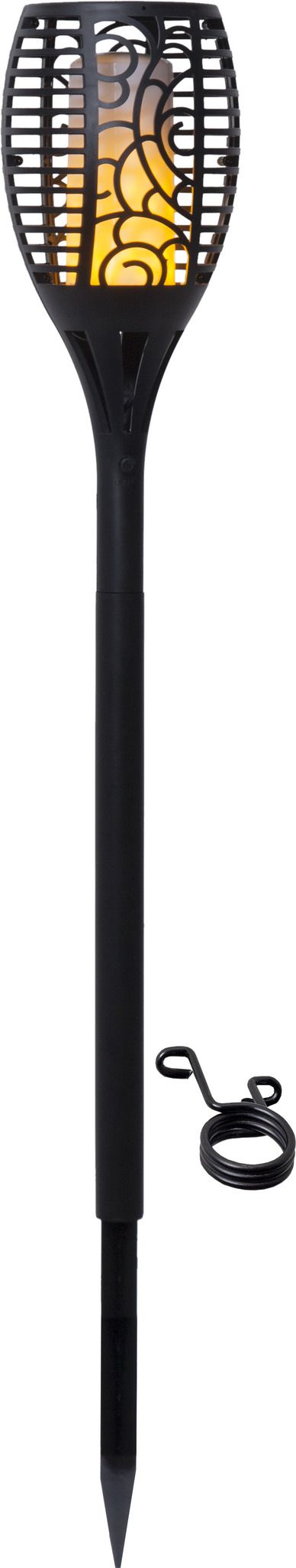 Solar Fackel Flame - Schwarz, Lichtfarbe Gelb