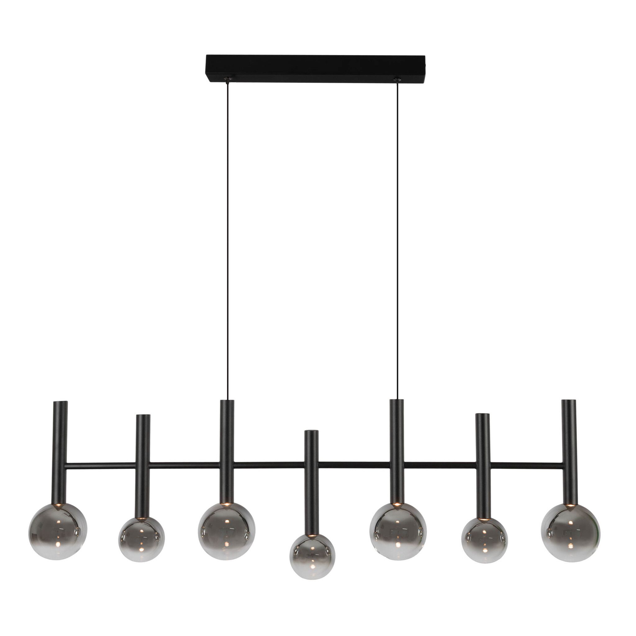 7er LED Pendelleuchte  SINGAPUR  L: 98cm schwarz - IP20, LED-Modul, Schwarz