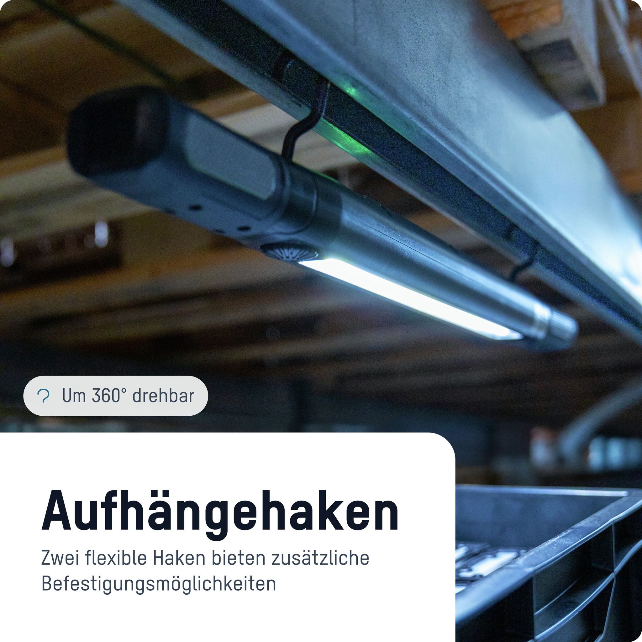 Arbeitsleuchte ML3000RD - 3000lm, IP44, Schwarzblau