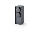 IP55 Energiesäule 4xT13 - 230V AC, max. 10A, 4xT13, IP55, schwarz-matt, rostfrei, Überlastschutz, L=130mm, B=85mm, H=230mm