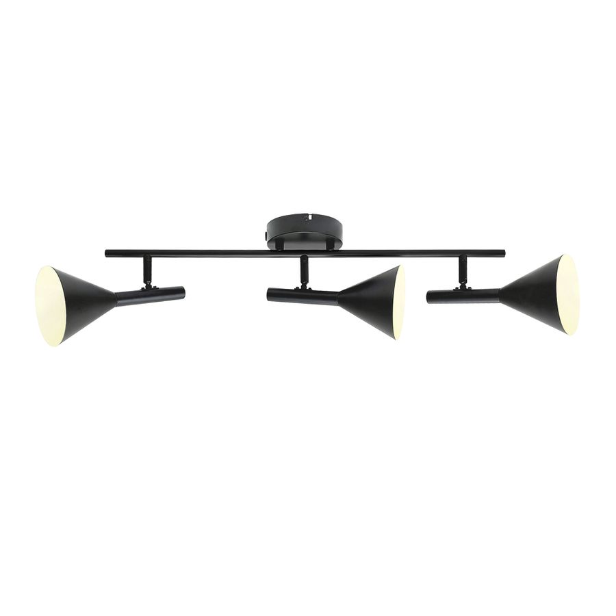 Deckenleuchte Kelvis 3-Spot Schwarz - GU10, IP20, 230V
