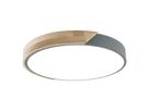 LED Deckenleuchte BORNEO - 13W, 1500lm, 3000K, IP20, grau, nicht dimmbar, D=310mm, H=50mm