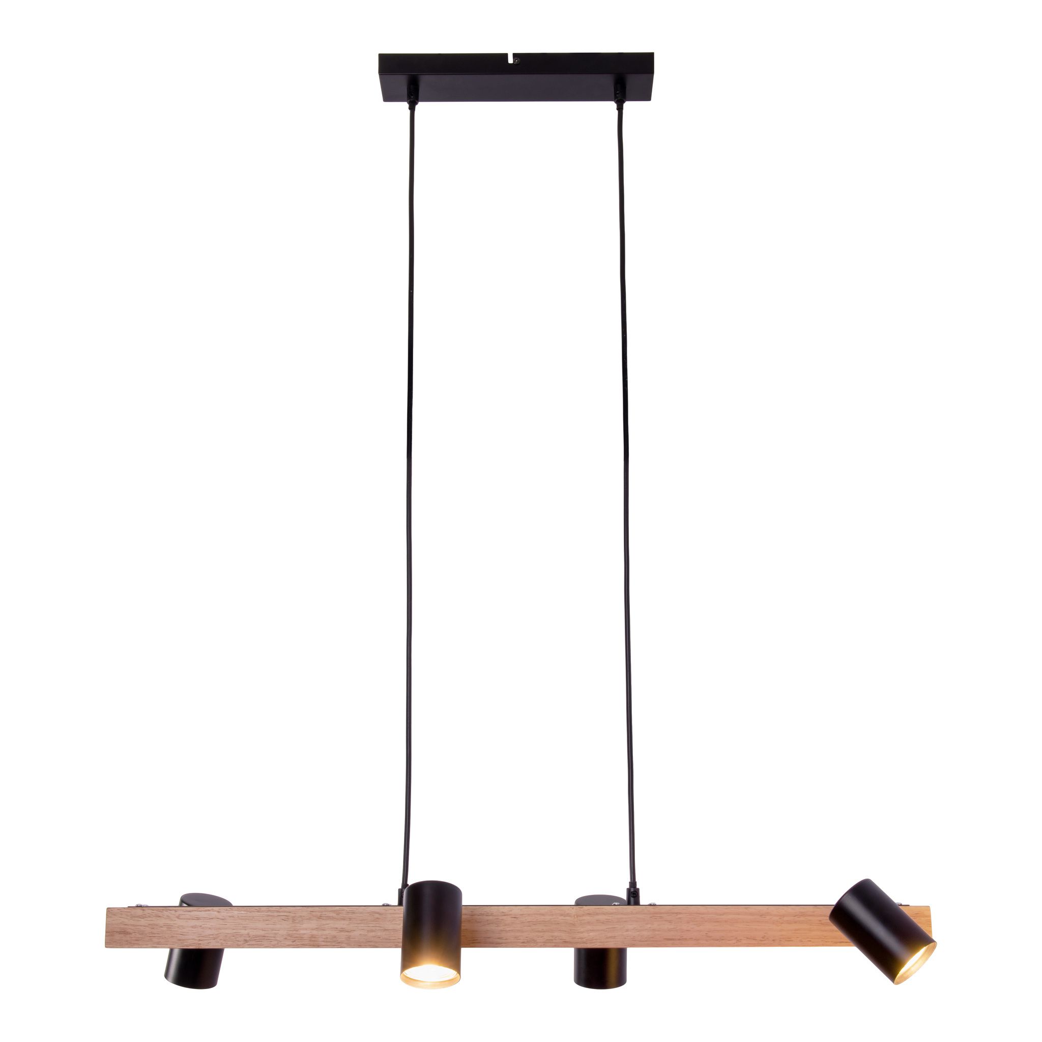 4er Pendelleuchte FRIDA schwarz L: 80 cm - GU10, IP20, 40W, 230V