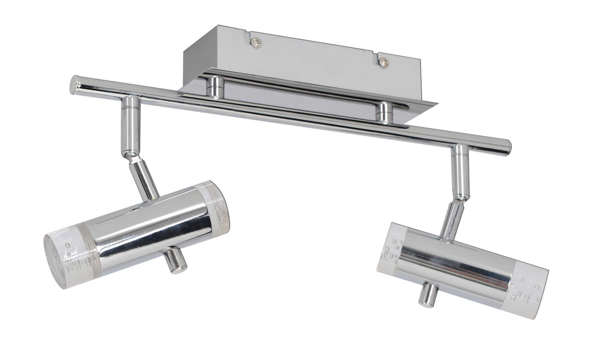 LED Deckenleuchte Garda (2er Spot) - 9W, 650lm, 3000K, IP20, chrom, nicht dimmbar, L=340mm, B=80mm, H=180mm