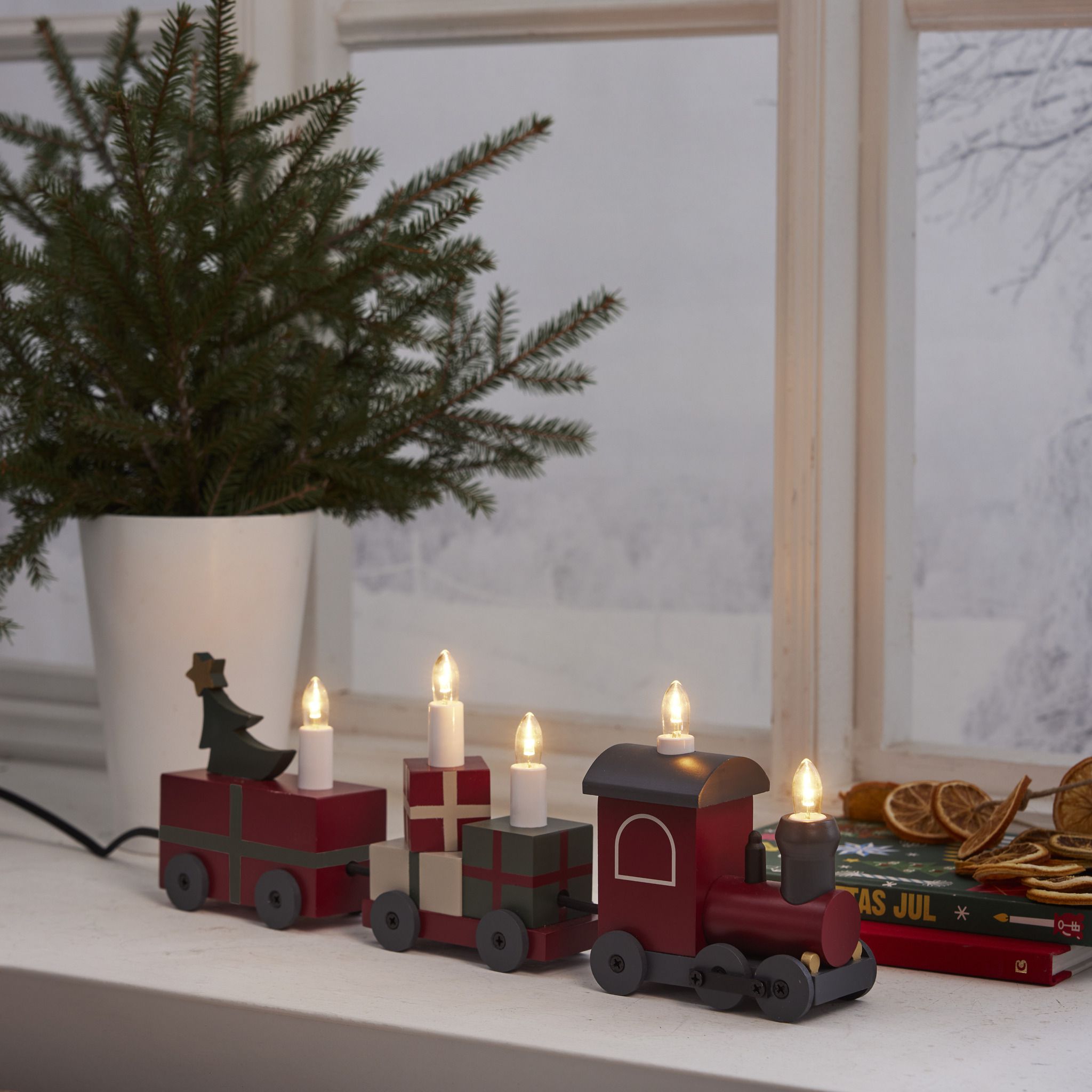 Indoor Decoration CHRISTMAS TRAIN - IP20, Warmweiss,Multicolor