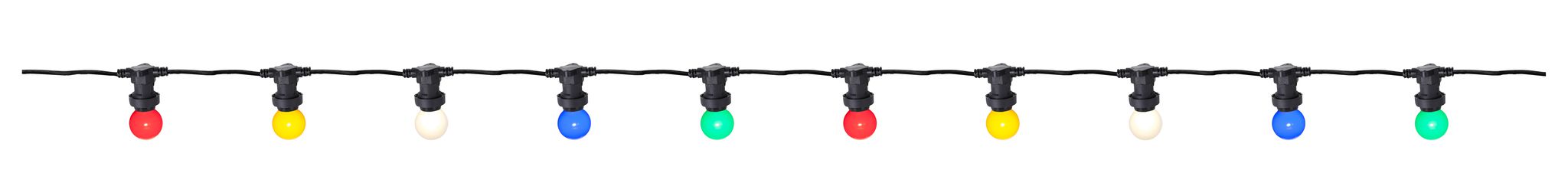 LED Party-Deco Illuminationskette, 10m - IP44, Multicolor, 10 Led's, 1000cm