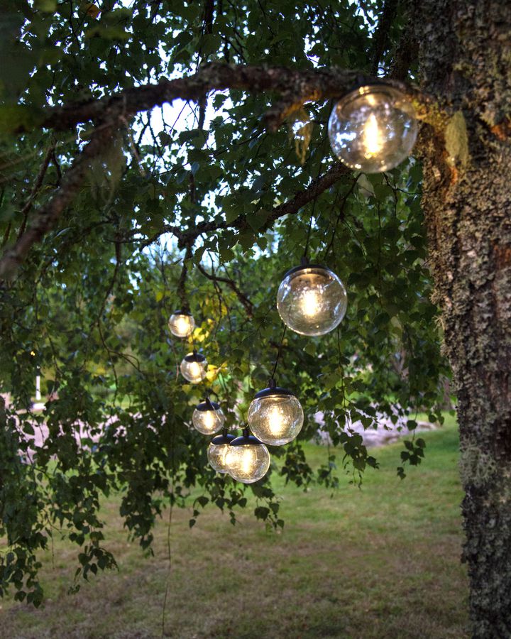Solar Lichterkette Globe - IP44, Warmweiss, 8 LED's