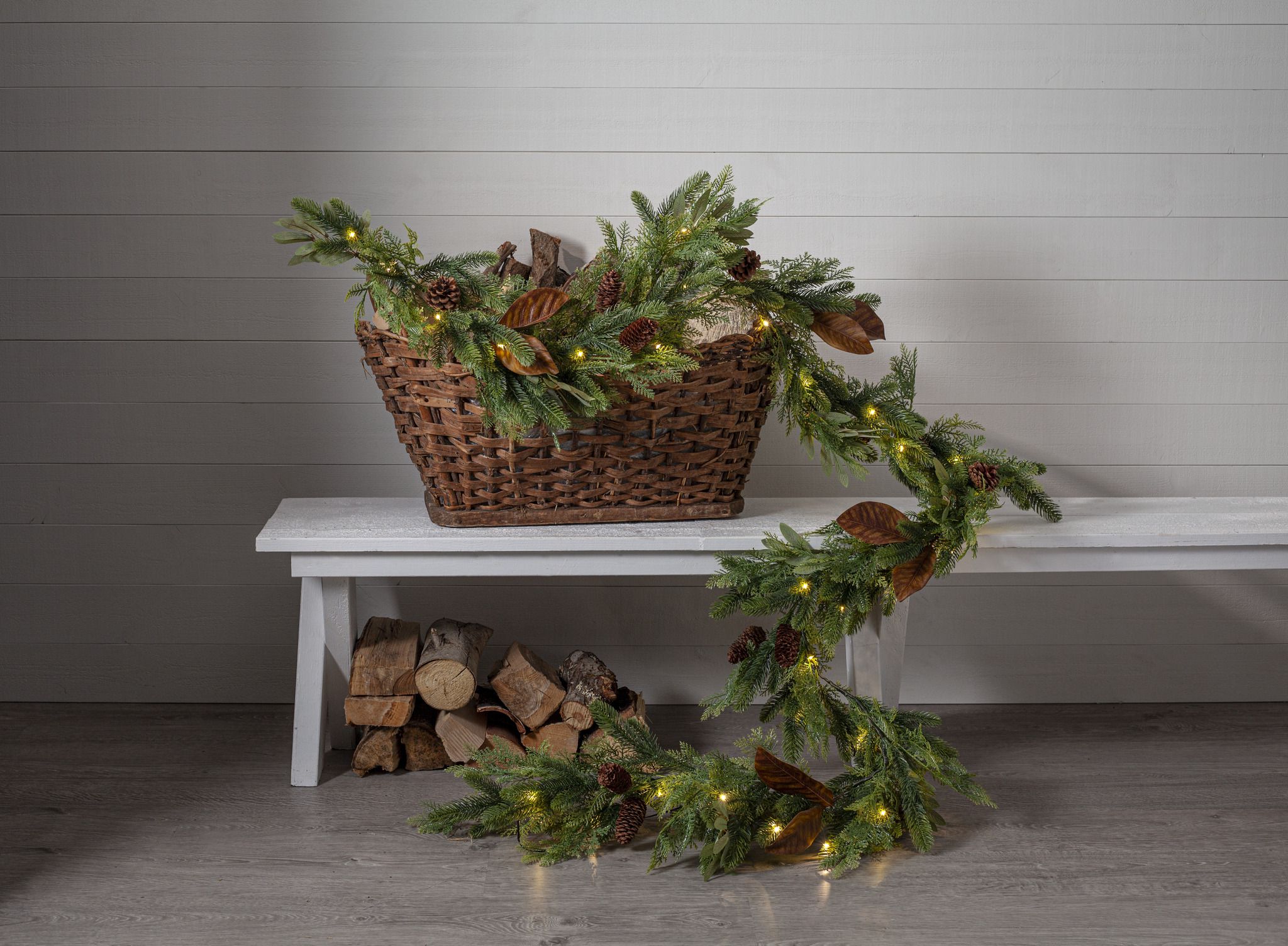 Girlande Mixi - Indoor, Warmweiss, Grün