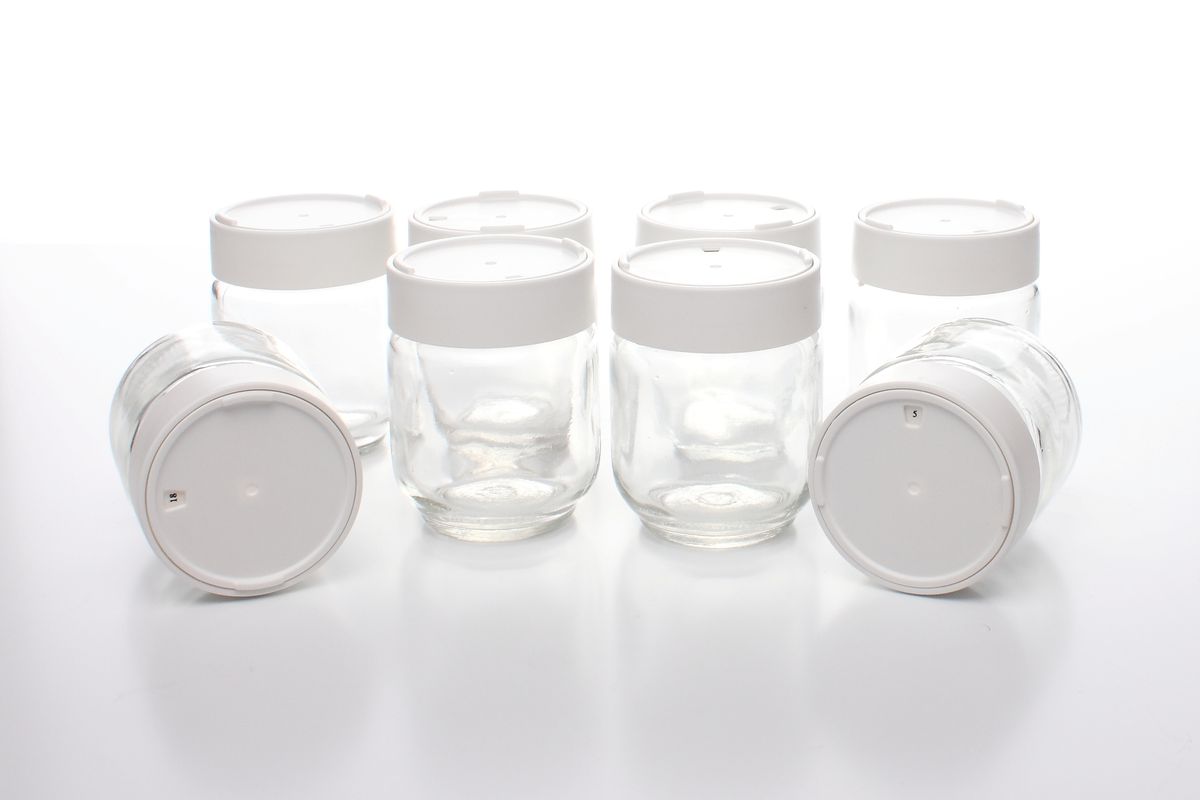 Bocaux de remplacement pour yaourtière JG40, pots de 8 portions - Ersatzgläser für Joghurtbereiter JG 40, 8 Portionsgläser