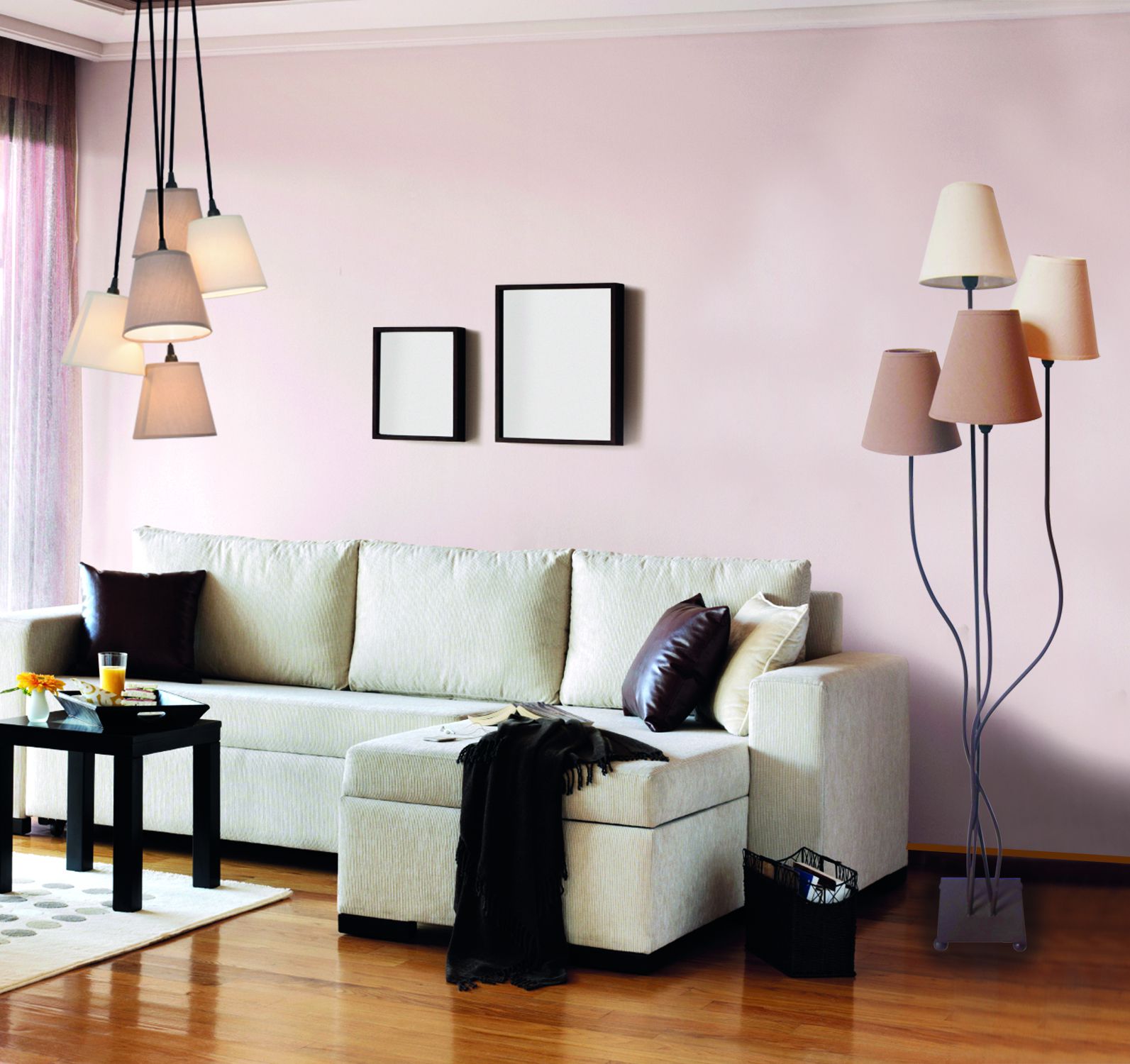 Textilpendelleuchte Boho - E14, 200W, IP20