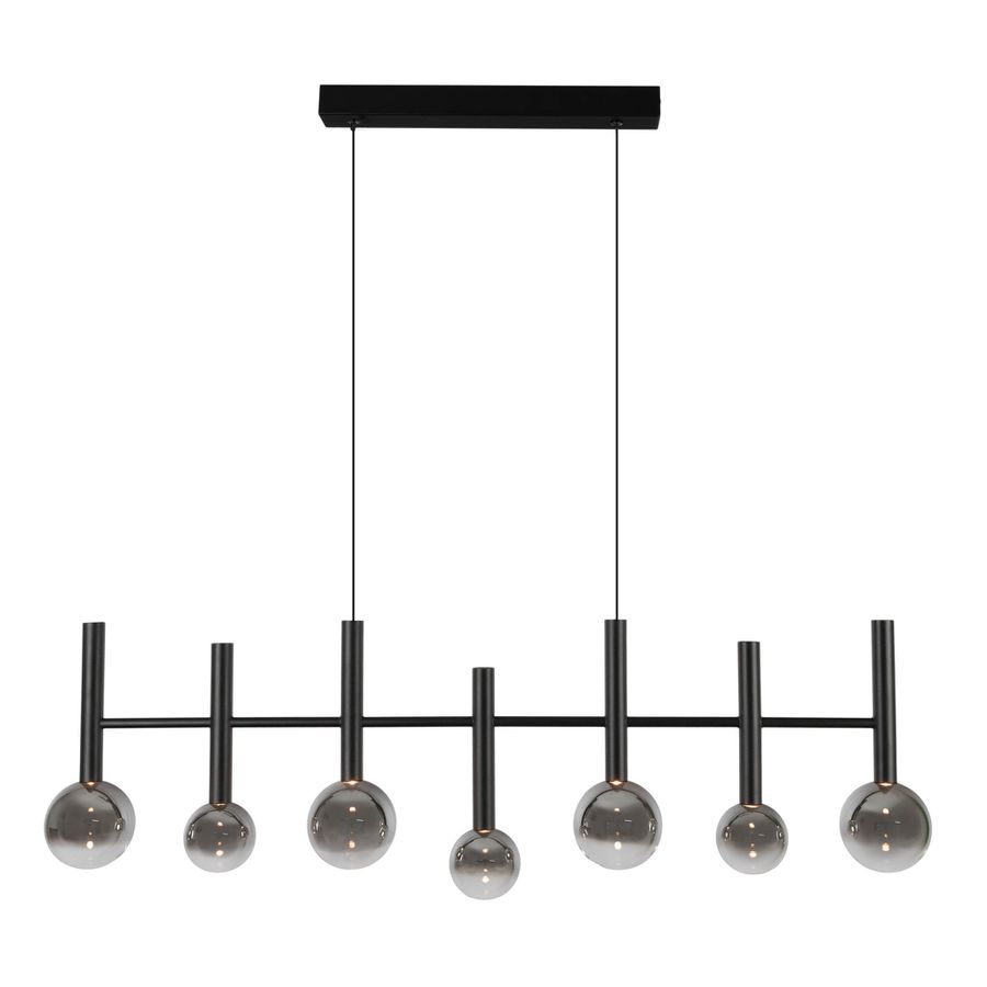 7er LED Pendelleuchte  SINGAPUR  L: 98cm schwarz - IP20, LED-Modul, Schwarz