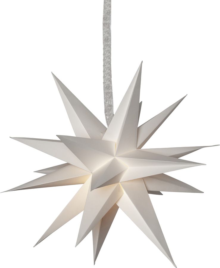 Papierstern December - IP20, Weiss