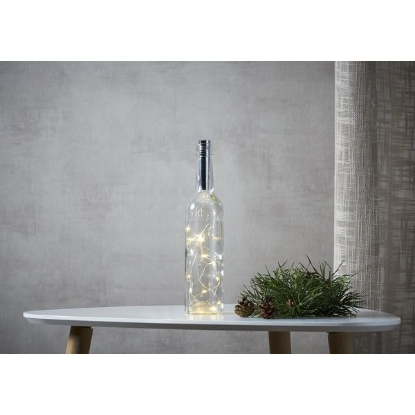 Lichterkette Dew Drop silber - Warmweiss, 15 LED