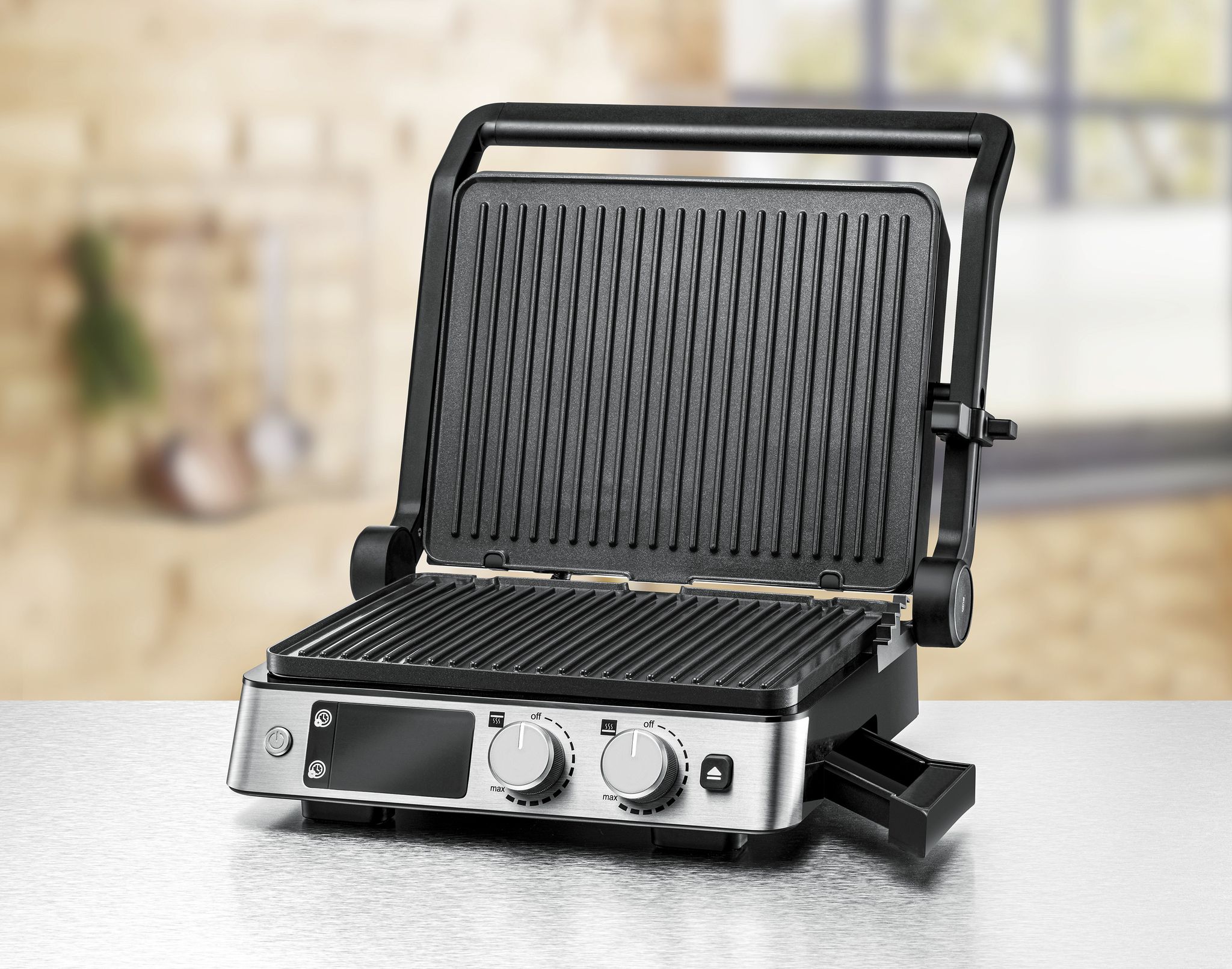 KONTAKTGRILL KG 2025 - Kontaktgrill, Edelstahl/schwarz, 2000W
