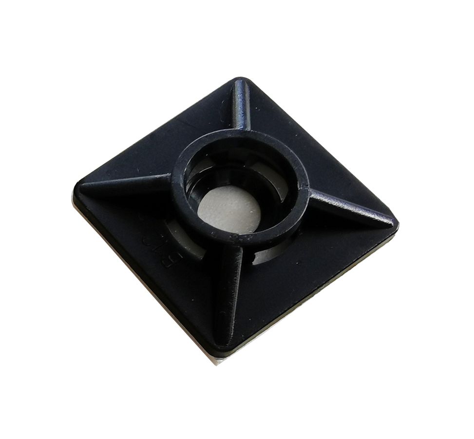 Klebesockel - 19mmx19mm, Schwarz, 20Stk.