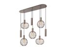 8er Pendelleuchte  TARELLIO  L: 122cm beige - IP20, E27, Beige