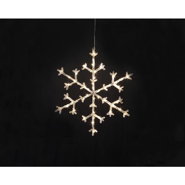 Schneeflocke Icy - IP20, Transparent, Warmweiss