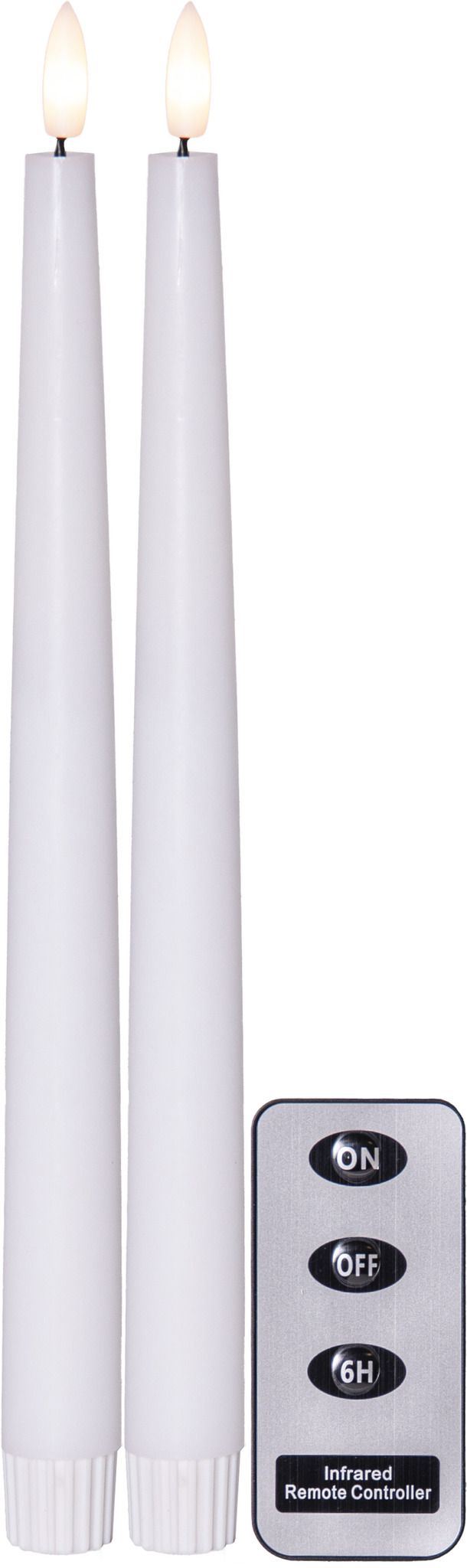 LED Dinner Kerze 2 pack Flamme Slim - 0/20