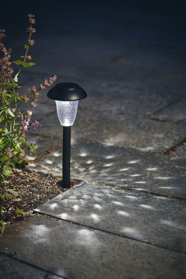 Solar Poller-Leuchte Leuca - Schwarz, Lichtfarbe Warmweiss