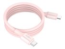 Magnetisches Silikonkabel USB-C auf USB-C, 120cm rose - Magnetisches Silikonkabel USB-C auf USB-C, 120cm rose