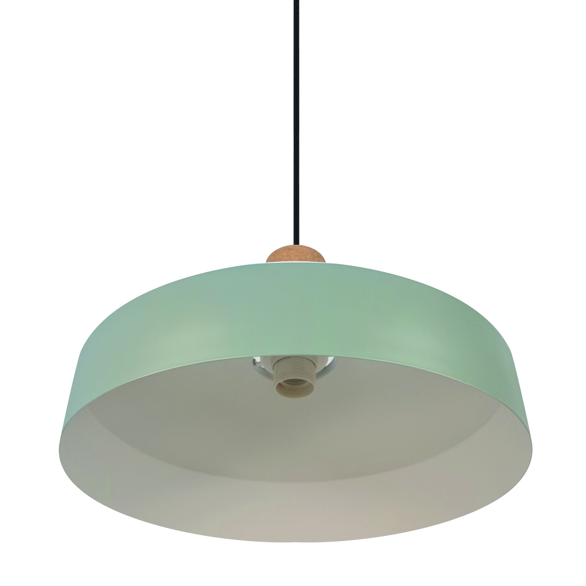 Pendelleuchte Elvas cork Dusty Grün - 60W, E27, IP20