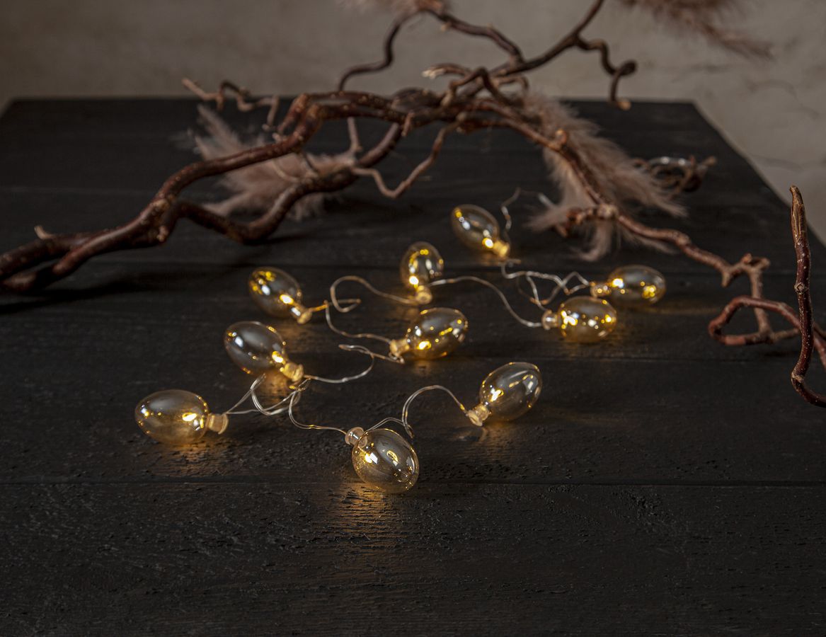 Lichterkette Shimmer - IP20, Beige, Warmweiss