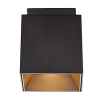 Anbauspot ETHAN - GU10 (exkl.), max. 1x10W (LED), IP20, schwarz-matt, dim. optional, L=105mm, B=105mm, H=120mm