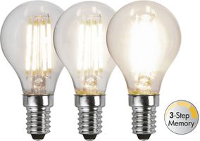 LED Leuchtmittel E14 P45 Klar 3-step - E14, 470Lm, 3000K, 4.2W, 220-240VAC