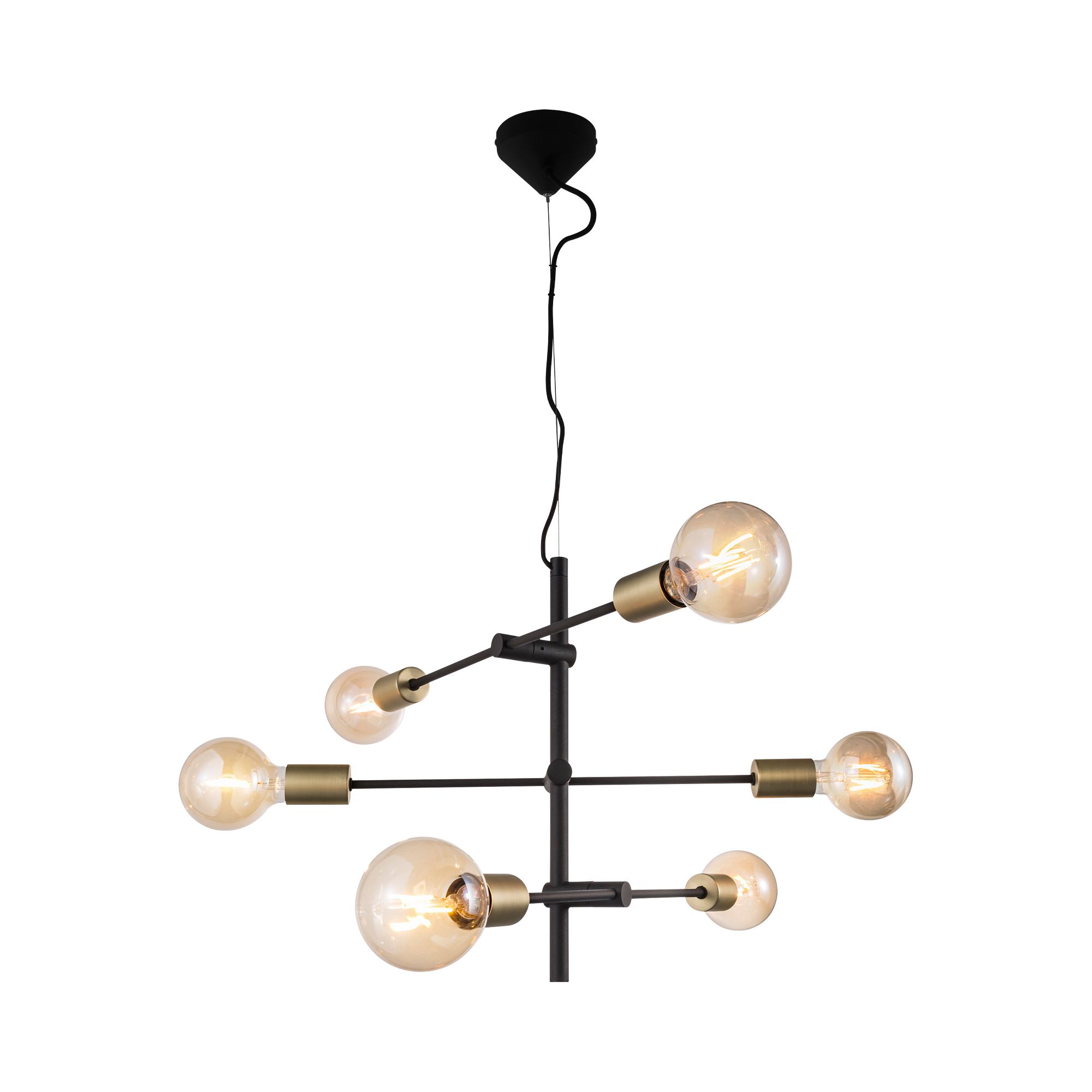 Josefine, Pendelleuchte, Schwarz - E27, max. 6x28W, IP20