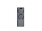 IP55 Energiesäule 4xT13 - 230V AC, max. 10A, 4xT13, IP55, schwarz-matt, rostfrei, Überlastschutz, L=130mm, B=85mm, H=230mm