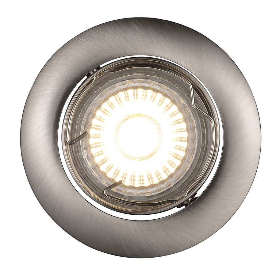 Einbauspot Recess,Gebürsteter Stahl - 3W LED COB, 3000K, IP23, 230V