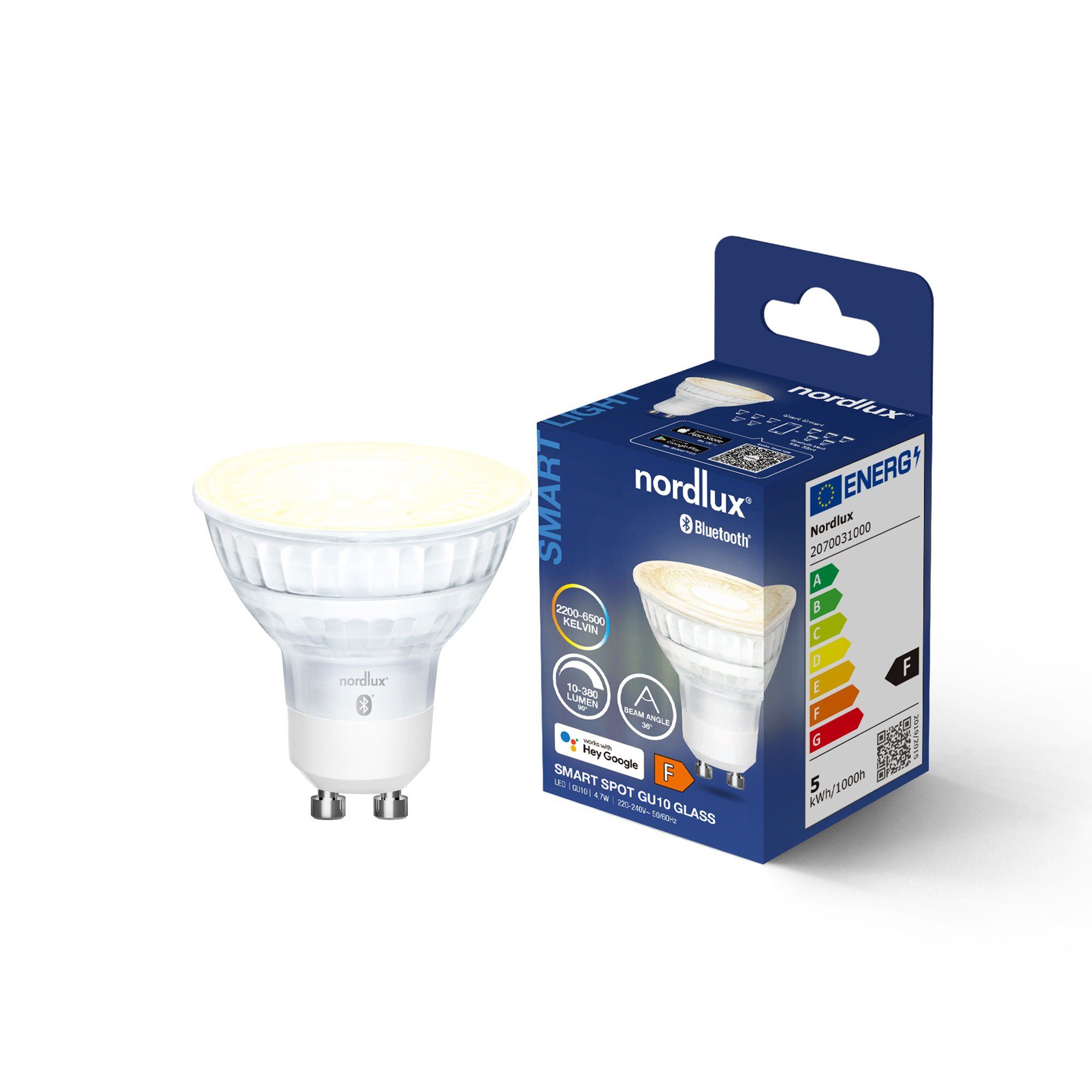 LED-Leuchtmittel Smart, GU10, 345lm, Kl. Gl. - 4.7W ,2200-6500K, IP20