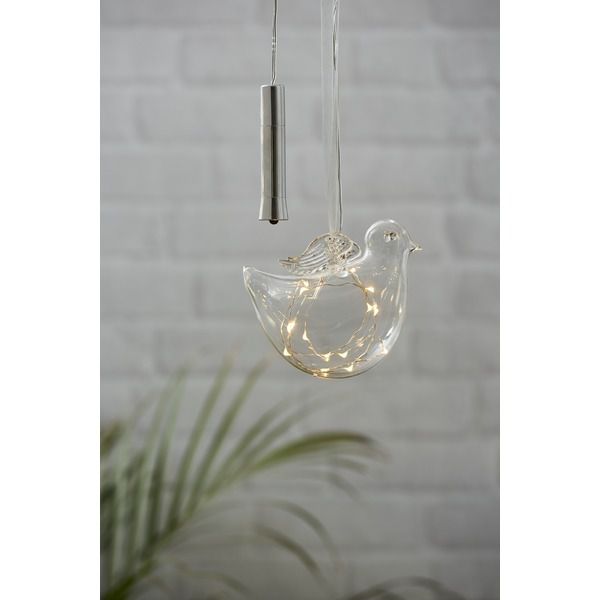 Glass Bauble Bird - IP20, Warmweiss, 15 LED