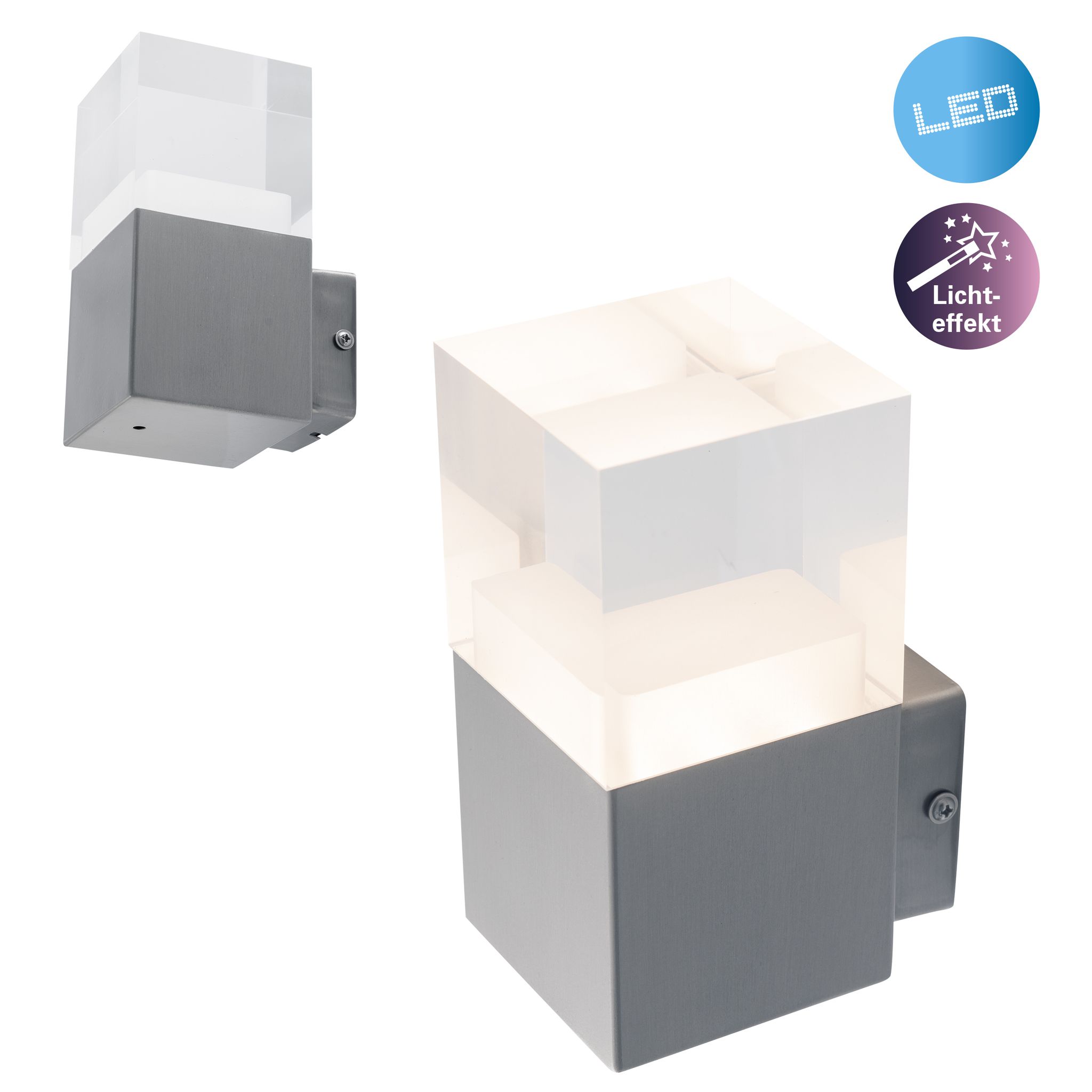 LED Außen-Wandleuchte Leah - IP44, warmweiss, 4.5W