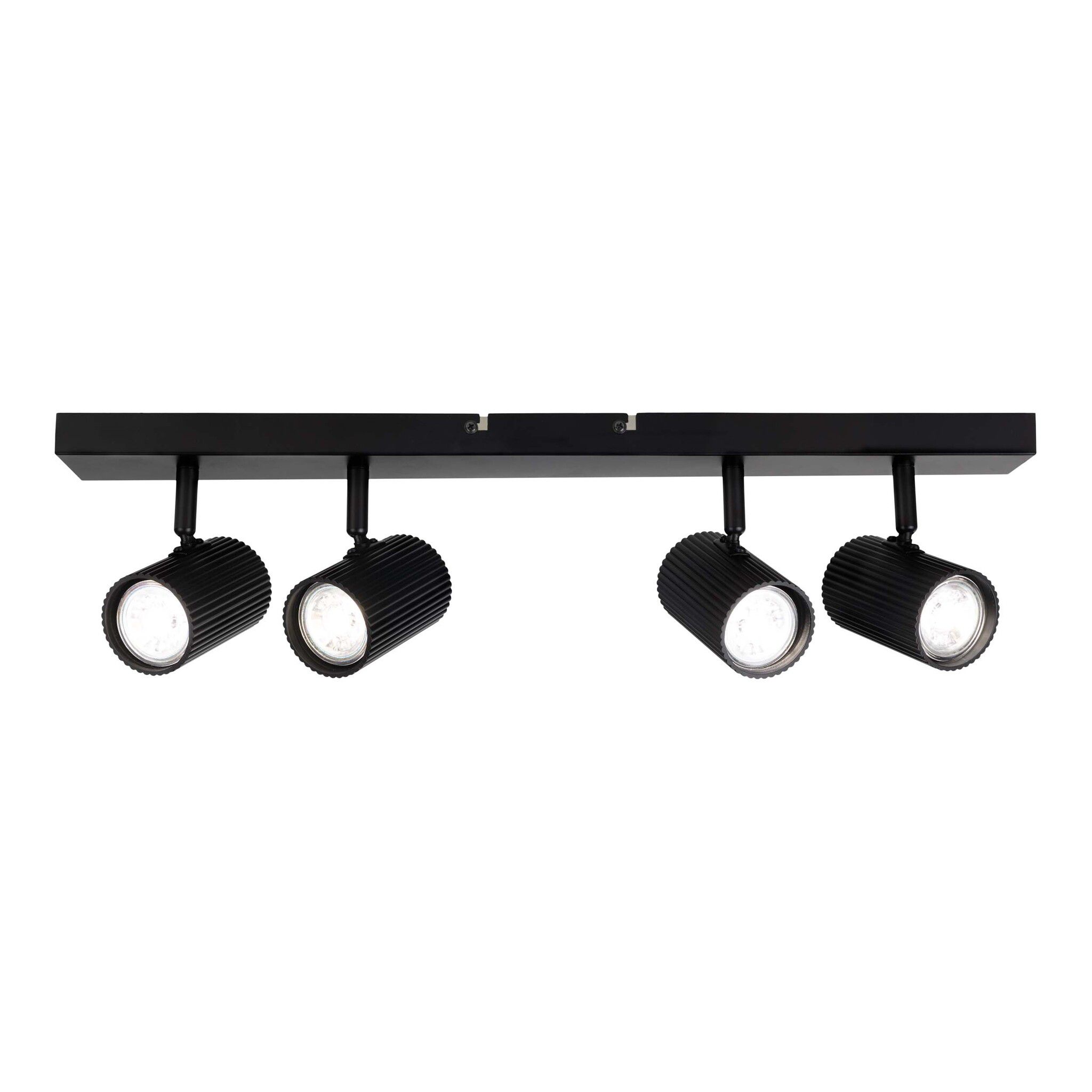 4er Spot-/Deckenleuchte  TINNIS  L: 56cm schwarz - IP20, GU10, Schwarz