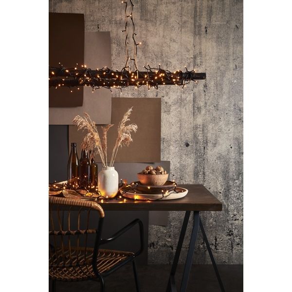 LED golden warmwhite, Lichterkette, 180 LEDs - Schwarz, 1970K, 360cm