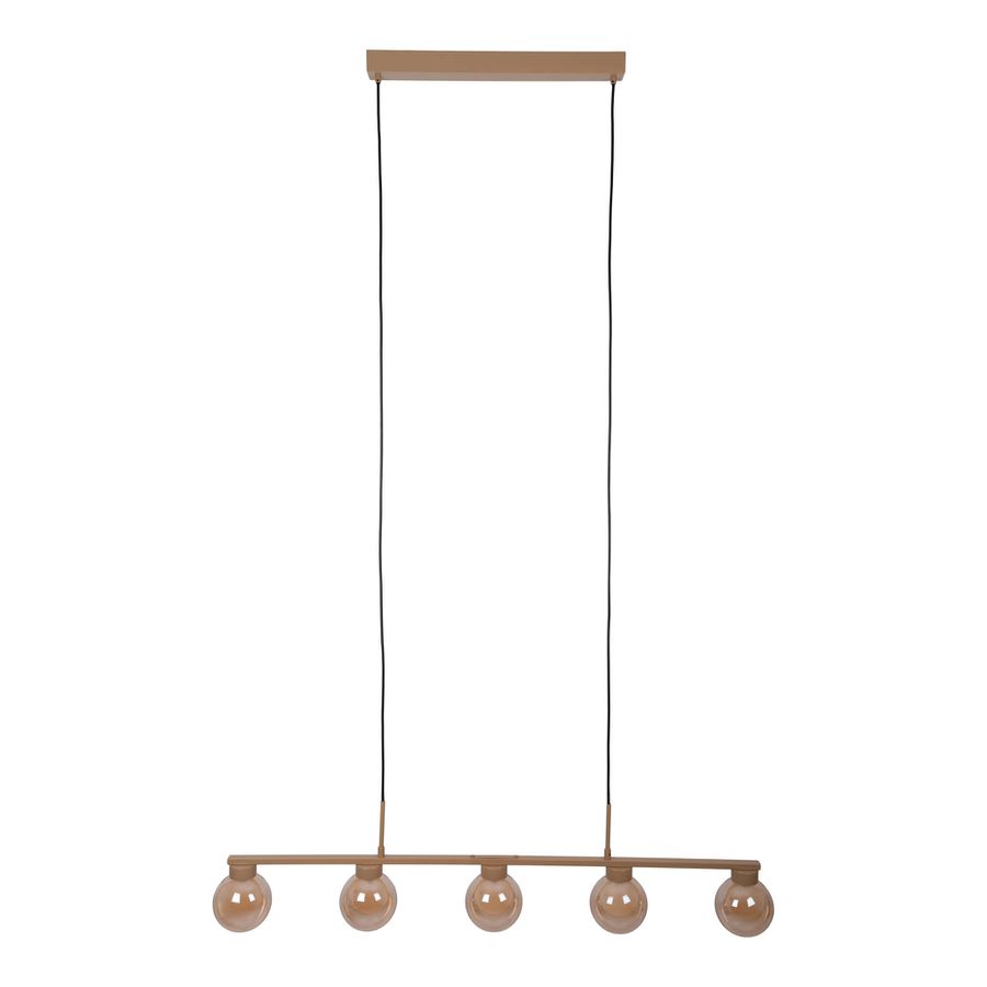 5er Pendelleuchte  DONIKA  L: 116 cm - IP20, G9, Braun