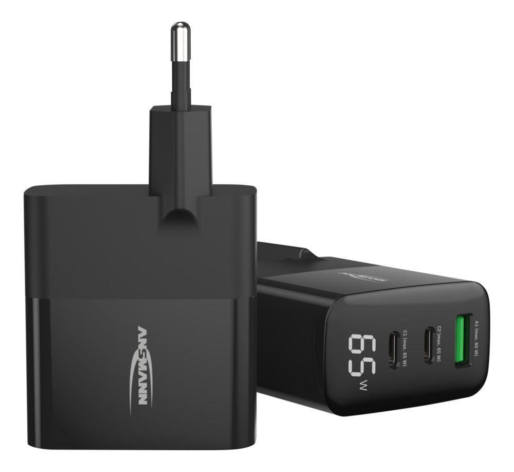 Home Charger mit Display HC365PD - 65W, 3xUSB