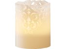 Bougie à cire LED Clary - Indoor, Weiss, 10cm Höhe, Timerfunktion
