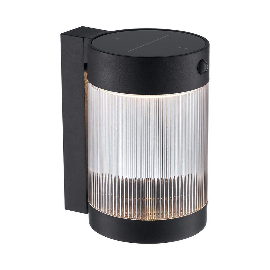 Solar-Wandleuchte COUPAR - LED-Modul 3.2W, IP44, schwarz